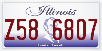 IL license plate Z586807