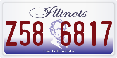 IL license plate Z586817