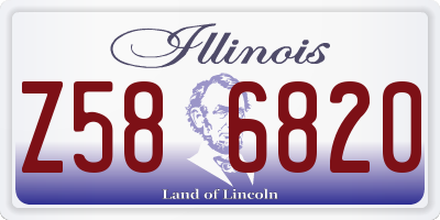 IL license plate Z586820