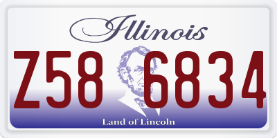 IL license plate Z586834