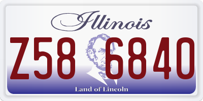 IL license plate Z586840