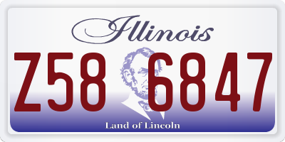 IL license plate Z586847