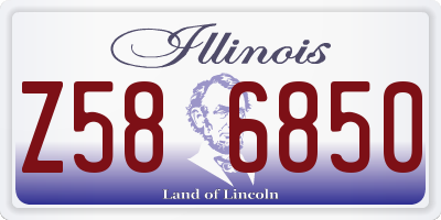 IL license plate Z586850