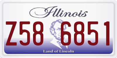 IL license plate Z586851