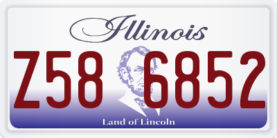IL license plate Z586852