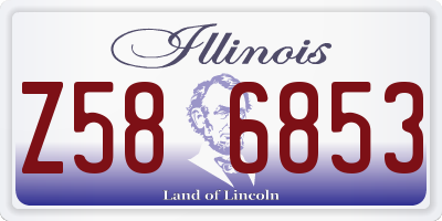 IL license plate Z586853