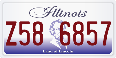 IL license plate Z586857