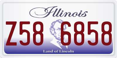 IL license plate Z586858