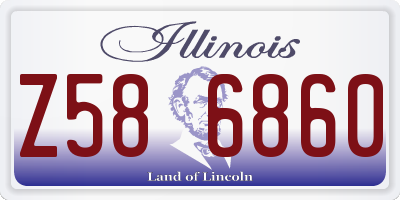 IL license plate Z586860