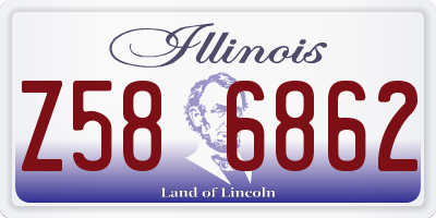 IL license plate Z586862