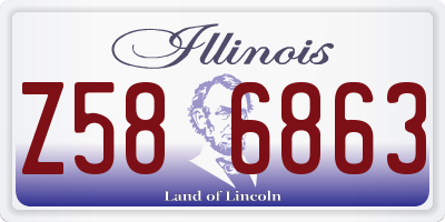 IL license plate Z586863