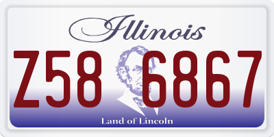 IL license plate Z586867