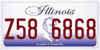 IL license plate Z586868