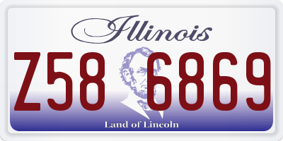 IL license plate Z586869