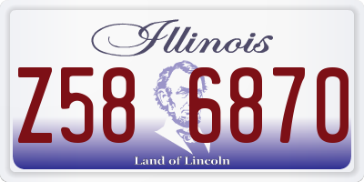 IL license plate Z586870