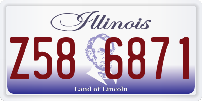 IL license plate Z586871