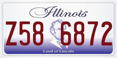 IL license plate Z586872
