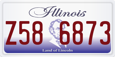 IL license plate Z586873