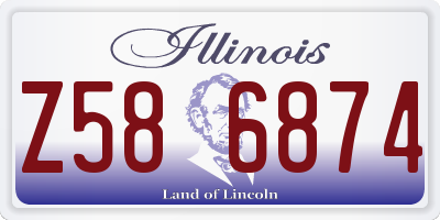 IL license plate Z586874