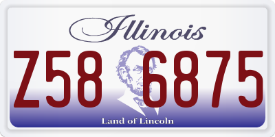 IL license plate Z586875