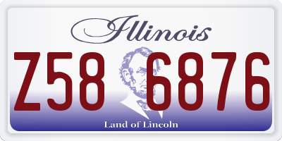 IL license plate Z586876