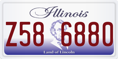 IL license plate Z586880