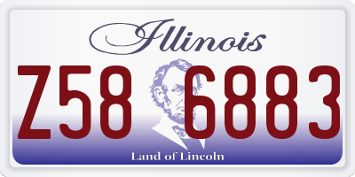IL license plate Z586883