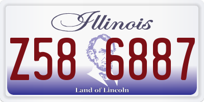 IL license plate Z586887
