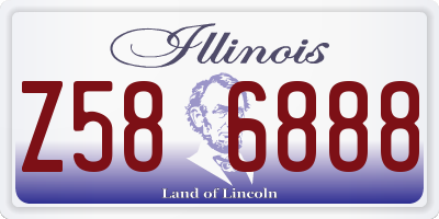 IL license plate Z586888