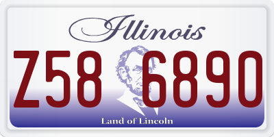 IL license plate Z586890