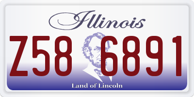 IL license plate Z586891