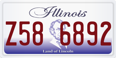 IL license plate Z586892
