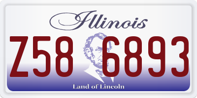IL license plate Z586893