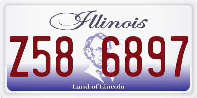 IL license plate Z586897