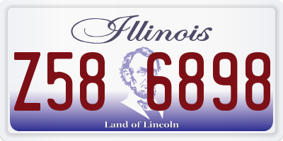 IL license plate Z586898