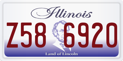 IL license plate Z586920