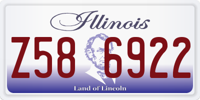 IL license plate Z586922