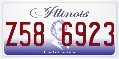 IL license plate Z586923