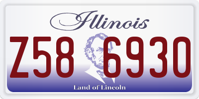 IL license plate Z586930
