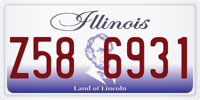 IL license plate Z586931