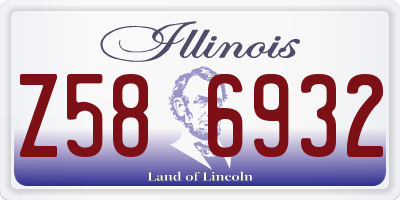IL license plate Z586932