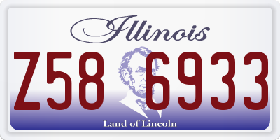 IL license plate Z586933