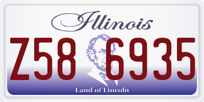 IL license plate Z586935