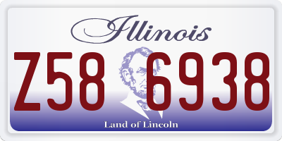 IL license plate Z586938