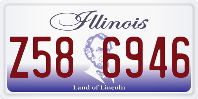 IL license plate Z586946