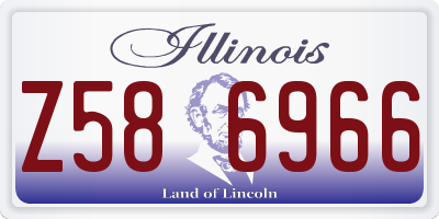 IL license plate Z586966