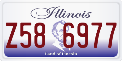 IL license plate Z586977