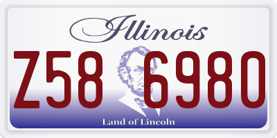 IL license plate Z586980