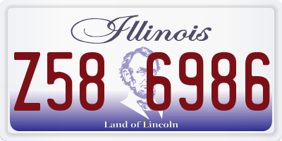 IL license plate Z586986