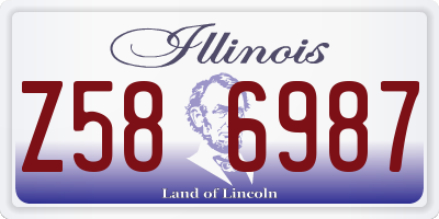 IL license plate Z586987